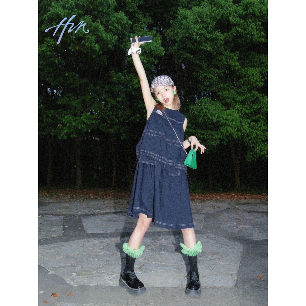 Đầm Giả Hai Mảnh Dáng Chữ A Phong Cách Nhật Bản Cổ Điển Thời Trang Mùa Hè Xinh Xắn Cho Nữ