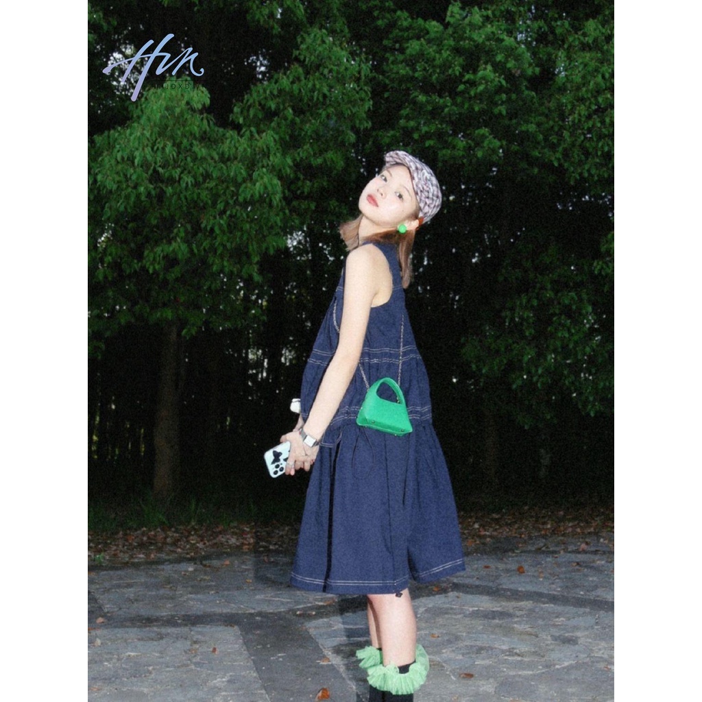 Đầm Giả Hai Mảnh Dáng Chữ A Phong Cách Nhật Bản Cổ Điển Thời Trang Mùa Hè Xinh Xắn Cho Nữ