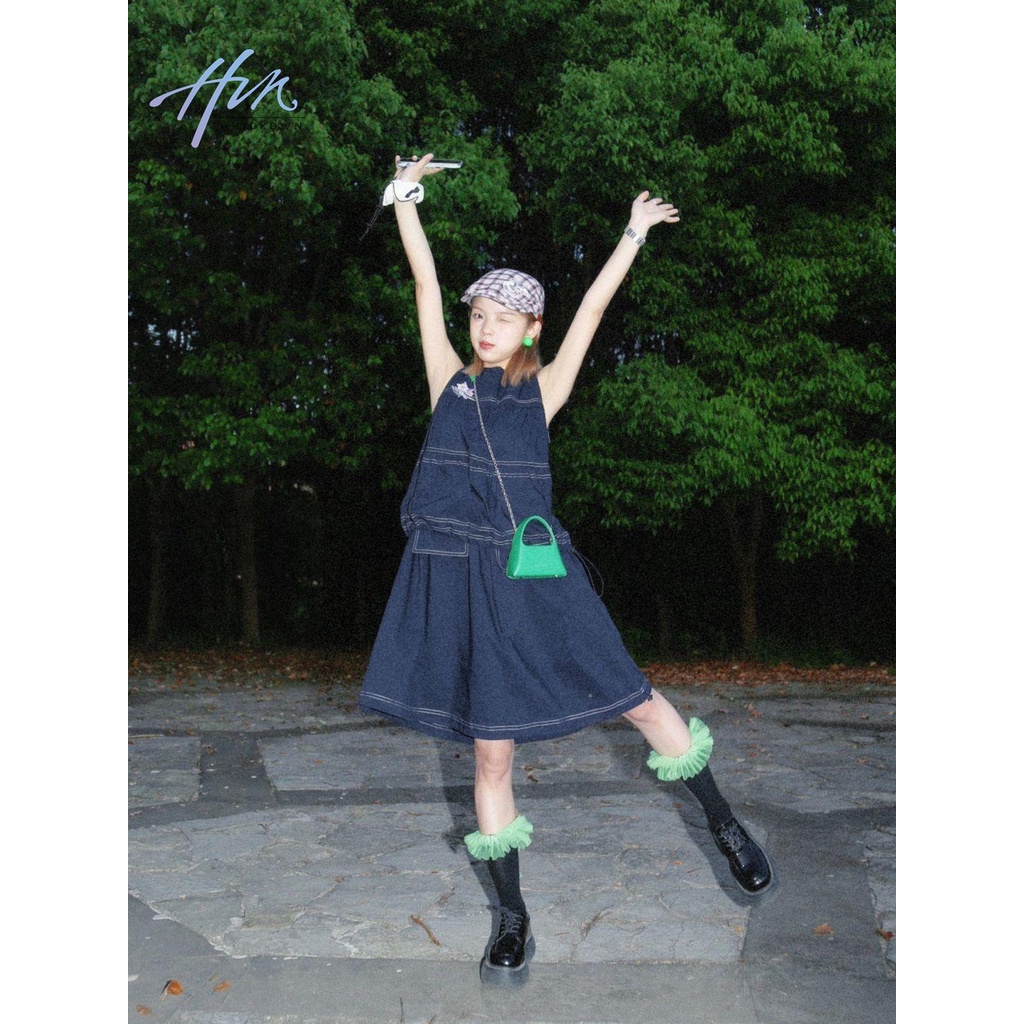 Đầm Giả Hai Mảnh Dáng Chữ A Phong Cách Nhật Bản Cổ Điển Thời Trang Mùa Hè Xinh Xắn Cho Nữ