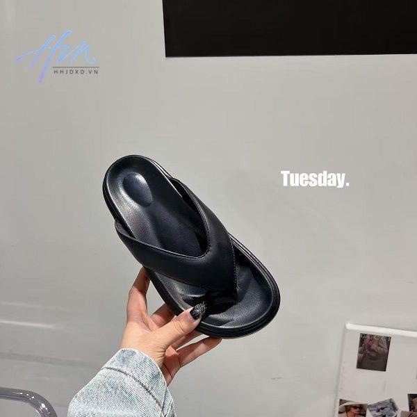 Dép Xỏ Ngón Đế Dày Màu Bạc Thời Trang Mùa Hè Dễ Phối Đồ