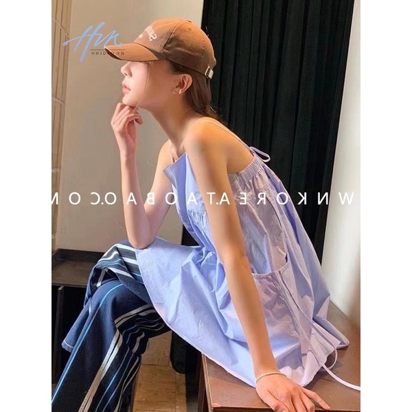 Áo Hai Dây Mùa Hè Phong Cách Hàn Quốc Hợp Thời Trang Mới Cho Nữ