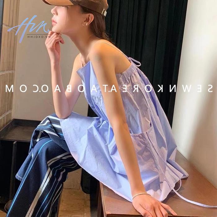Áo Hai Dây Mùa Hè Phong Cách Hàn Quốc Hợp Thời Trang Mới Cho Nữ