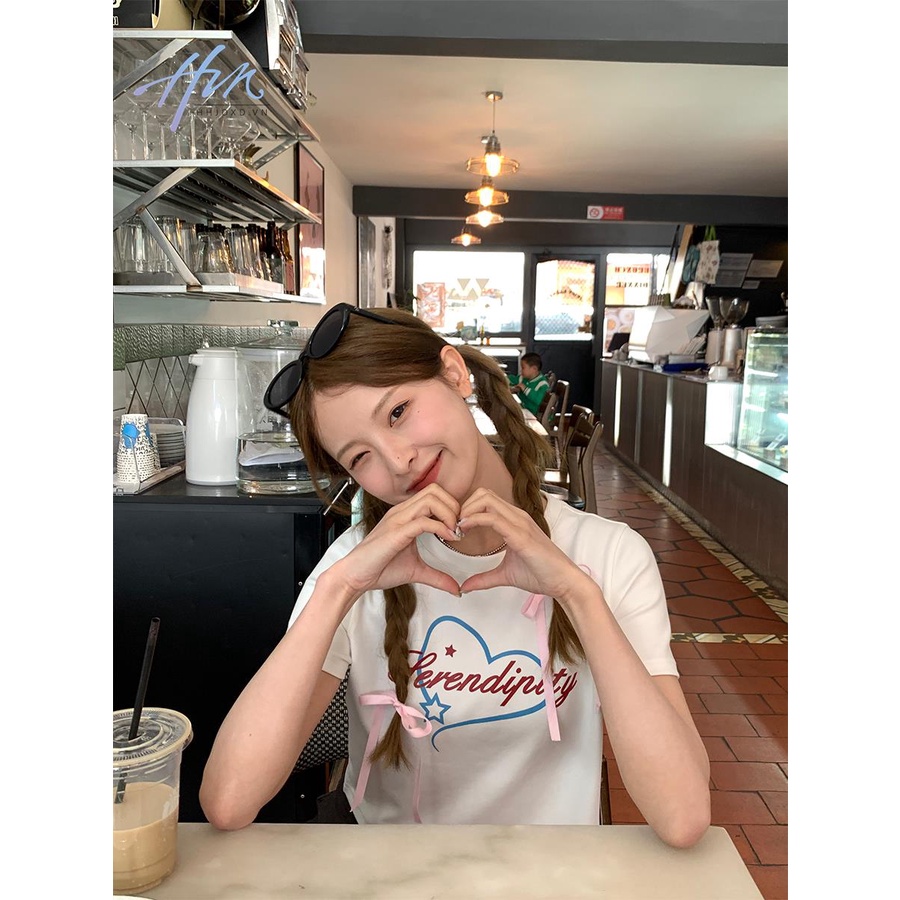 Áo Thun Ngắn Tay Cổ Tròn In Chữ Thời Trang Mùa Hè Dành Cho Nữ