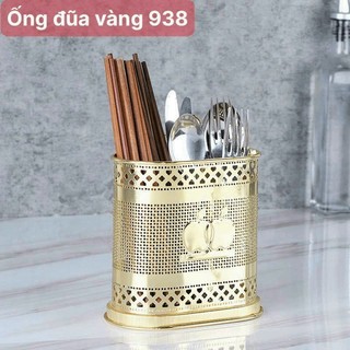 Ống đũa inox sunzin mạ vàng đồng, ống đũa táo vàng kiểu dáng siêu đẹp, sang trọng