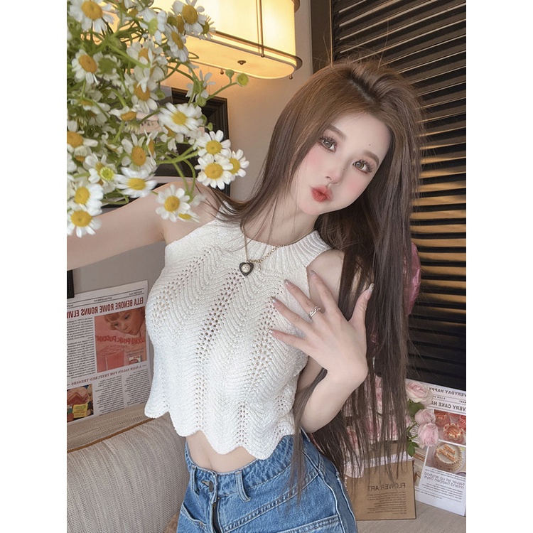 Hàng Mới Về Mới Áo Hai Dây Mùa Hè Cao Cấp Phong Cách Pháp Cho Nữ