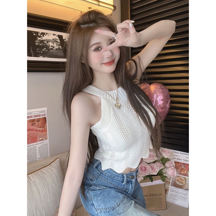 Hàng Mới Về Mới Áo Hai Dây Mùa Hè Cao Cấp Phong Cách Pháp Cho Nữ