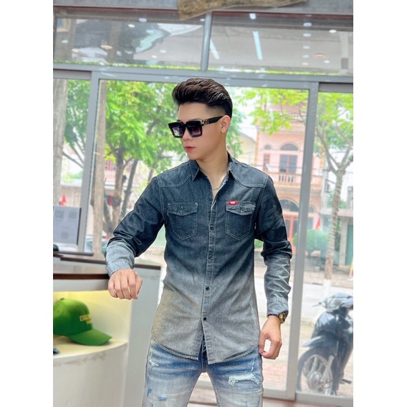 Áo bò nam dài tay/ áo jean nam dài tay 2023