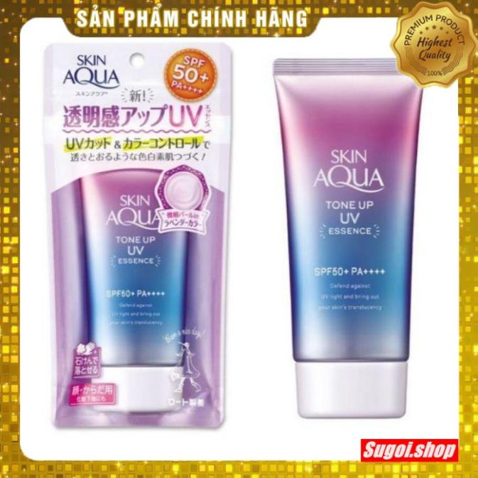 Kem chống nắng Skin Aqua Tone up UV SPF 50+ nội địa Nhật Bản (Hồng ESSEN Nội địa JP)