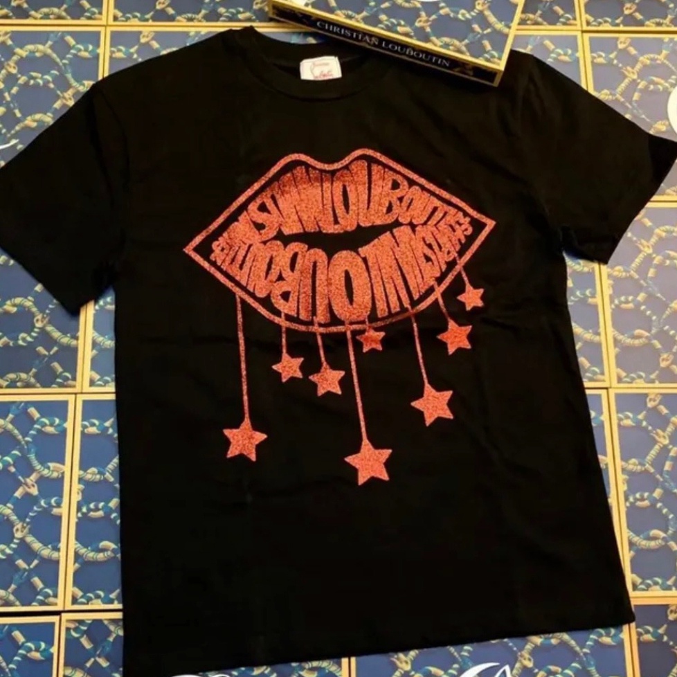 Áo Thun Nam LBT Siêu Cấp In Kim Tuyến Môi Màu Đỏ Chất Liệu Cotton Unisex Nam Nữ Siêu Đẹp Cháy phố 2023 | BigBuy360 - bigbuy360.vn