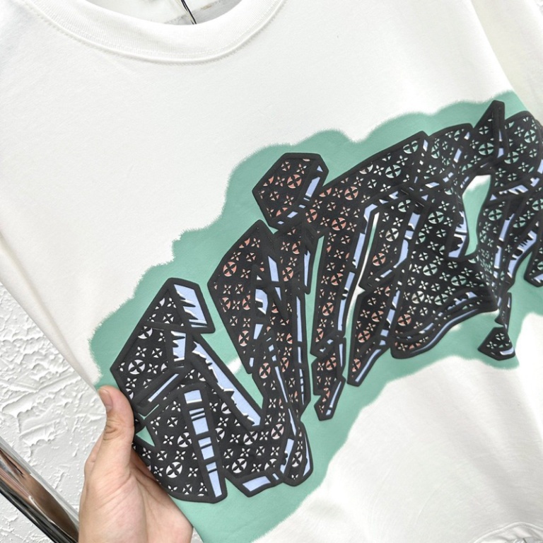 Áo phông nam nữ Premium Cotton dập chữ Eo Vì vân hoa phối loang xanh  logo ngược sau áo cực hot 2023 | BigBuy360 - bigbuy360.vn