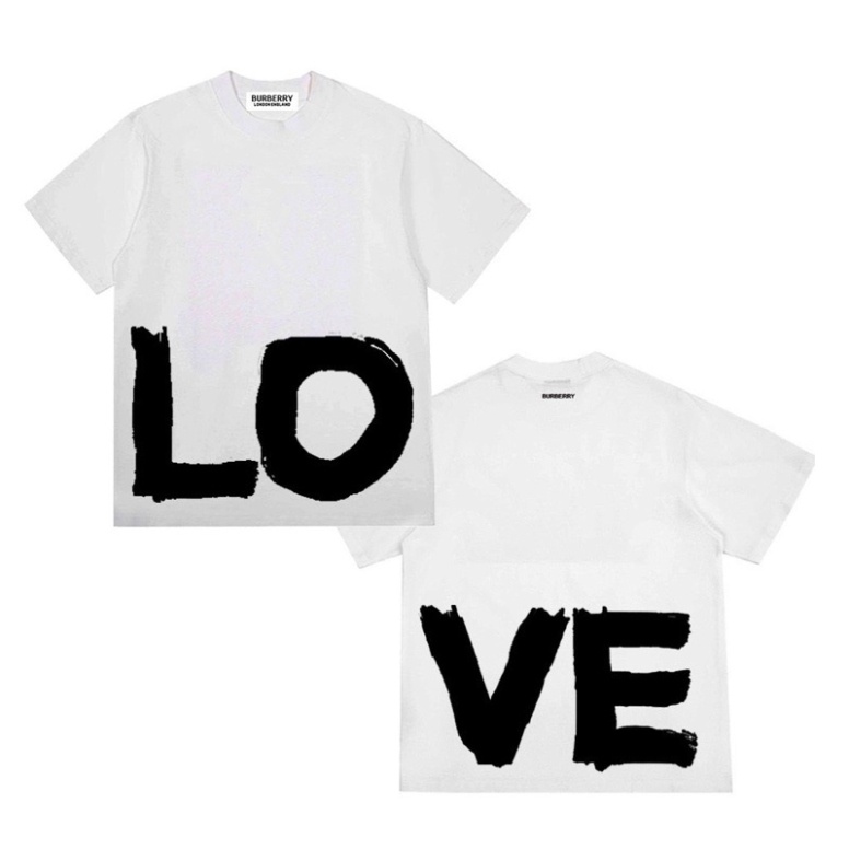 Áo Thun Burberry nam nữ LOVE phong cách luxury ,Áo Đôi chữ LOVE vải cotton co dãn 4 chiều siêu đẹp | BigBuy360 - bigbuy360.vn
