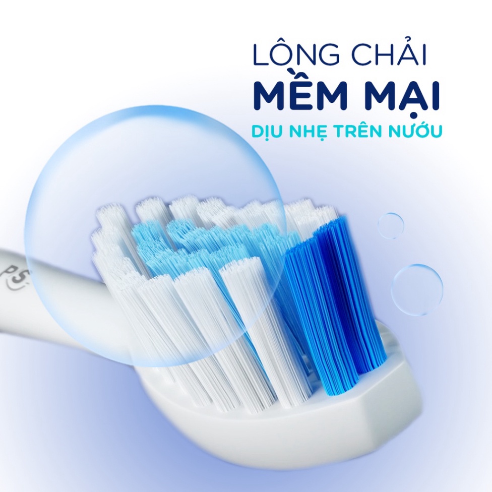 Cam kết Bộ Bàn Chải Điện P/S S100 PRO màu trắng & Bộ 2 đầu chải thay thế Sạch Sâu