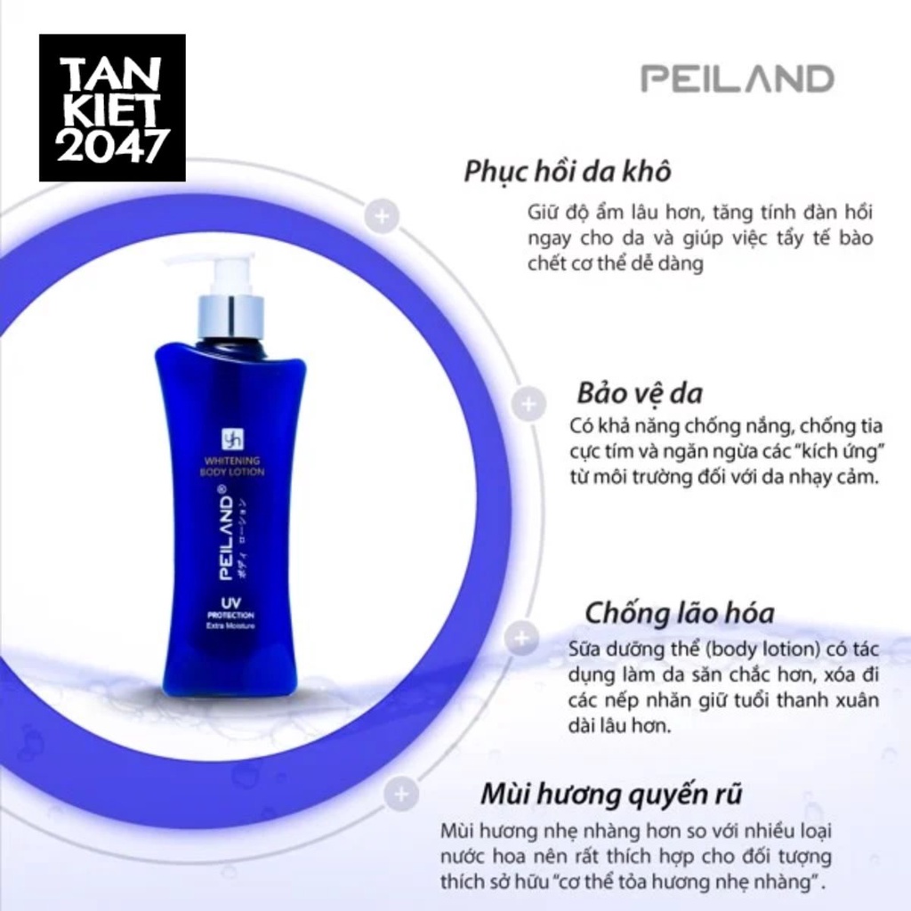 Sữa dưỡng thể Peiland trắng da 350ml