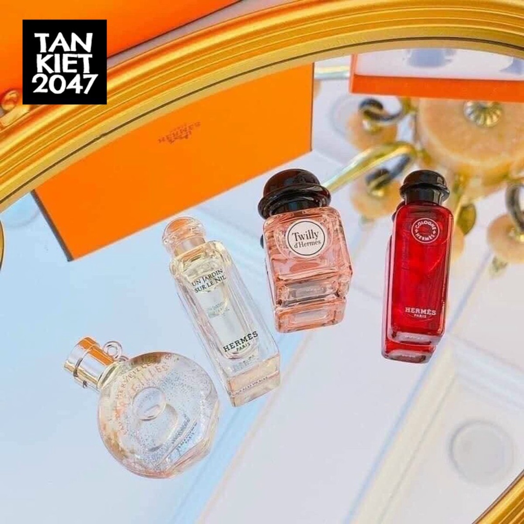 Tách Set Nước Hoa Hermes 4 Chai Mini 7.5 Ml Gift  ( Now Ship HCM )