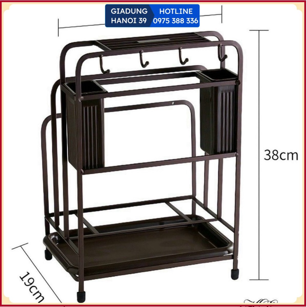 {GÍA HỦY DIỆT} Giá Để Đồ- Kệ gia vị cao cấp giỏ đựng đũa thìa, dao thớt chất liệu thép cao cấp không gỉ sơn tĩnh điện T2