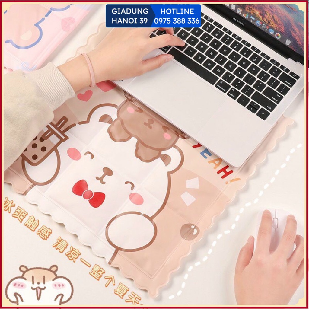 [Hàng mới về] Đệm nước mát bằng gel lót ngồi, lót máy tính - Đệm lót đa năng làm mát 35*35cm - #demnuoc