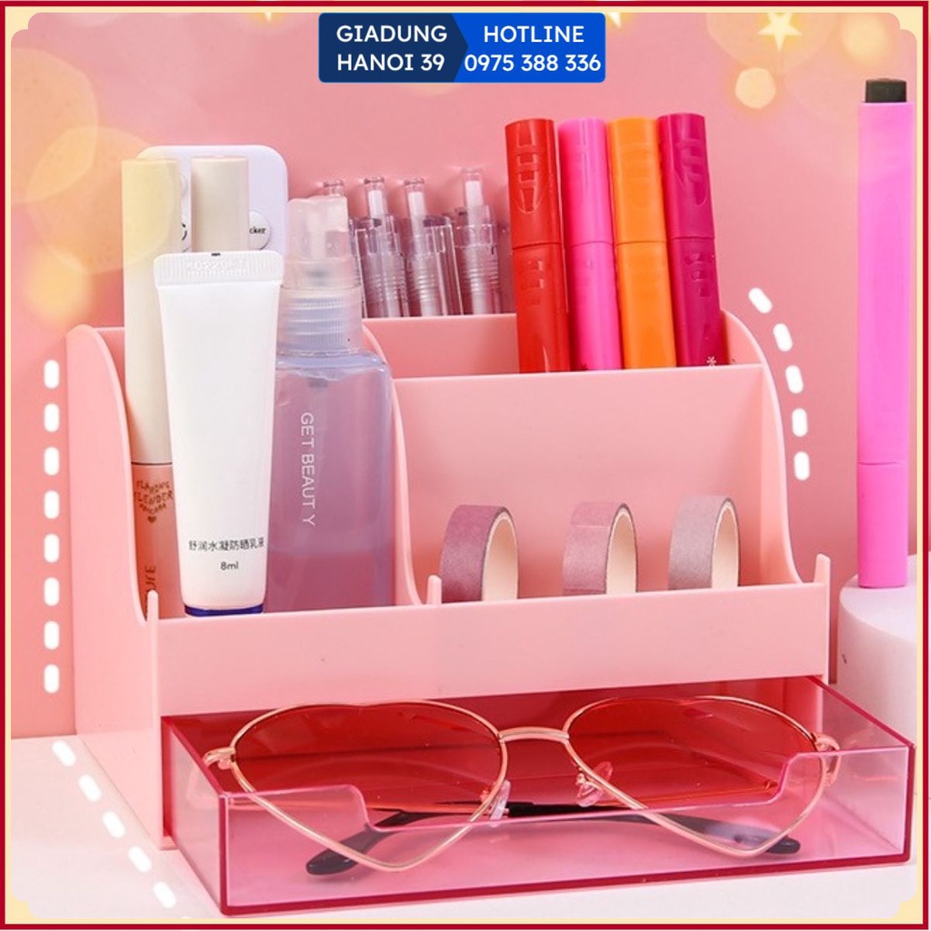 [ RẺ VÔ ĐỊCH ] Kệ đựng mỹ phẩm, hộp đồ trang điểm mini tiện dụng đa năng. Có Ngăn Kéo Tiện Ích - #kemypham