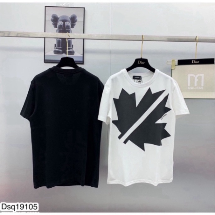 Áo phông nam nữ Premium Cotton in hình logo lá chữ DSQ2 vải dày dặn co giãn 4 chiều cao cấp 2023 | BigBuy360 - bigbuy360.vn