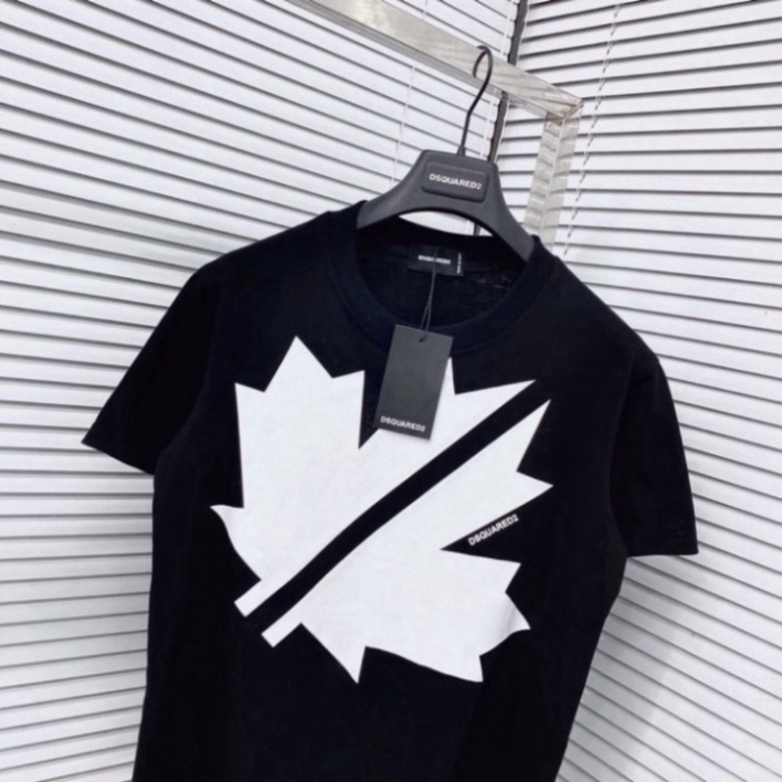 Áo phông nam nữ Premium Cotton in hình logo lá chữ DSQ2 vải dày dặn co giãn 4 chiều cao cấp 2023 | BigBuy360 - bigbuy360.vn