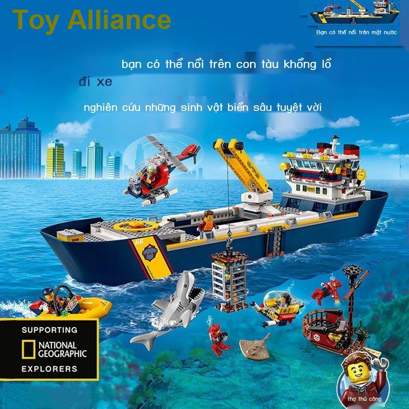🔥Nóng bán💥Tương thích với LEGO Boat Series Mới Ocean Adventure Giant Wheel Thuyền ghép khối Thuyền đồ chơi cho trẻ em