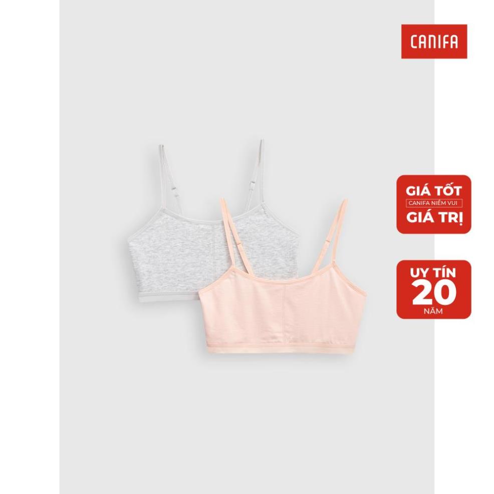 Pack 2 áo lót bé gái CANIFA chất liệu cotton co giãn, phom ôm 1US23A001 ,sỉ liên hệ Top1Baby