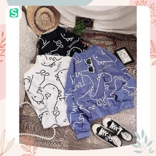 Áo khoác nỉ Sweater Nam Nữ In Hình Khủng Long
