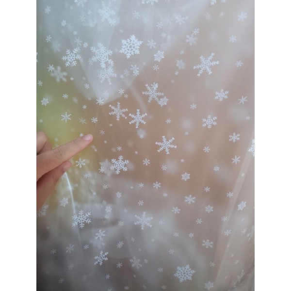 Áo mưa trong suốt họa tiết bông tuyết NHẸ NHÀNG, TIỂU THƯ