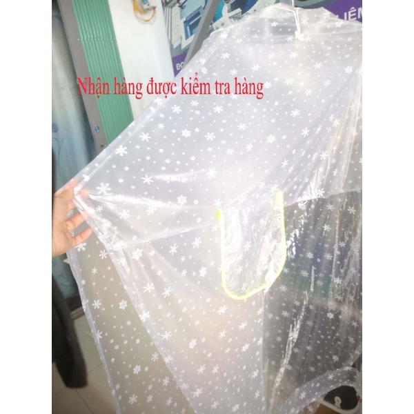 Áo mưa trong suốt họa tiết bông tuyết NHẸ NHÀNG, TIỂU THƯ