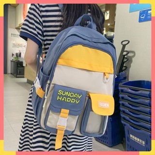 Balo Nữ Học Sinh - Sinh Viên HAPPIBAG màu Siêu Xinh, Ba Lô thời trang Dễ Thương cute AL09