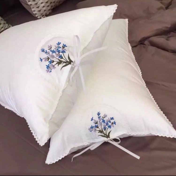 Ruột Gối Thơm Lavender 50x70cm Cao Cấp bông trắng tinh khiết Kháng Khuẩn