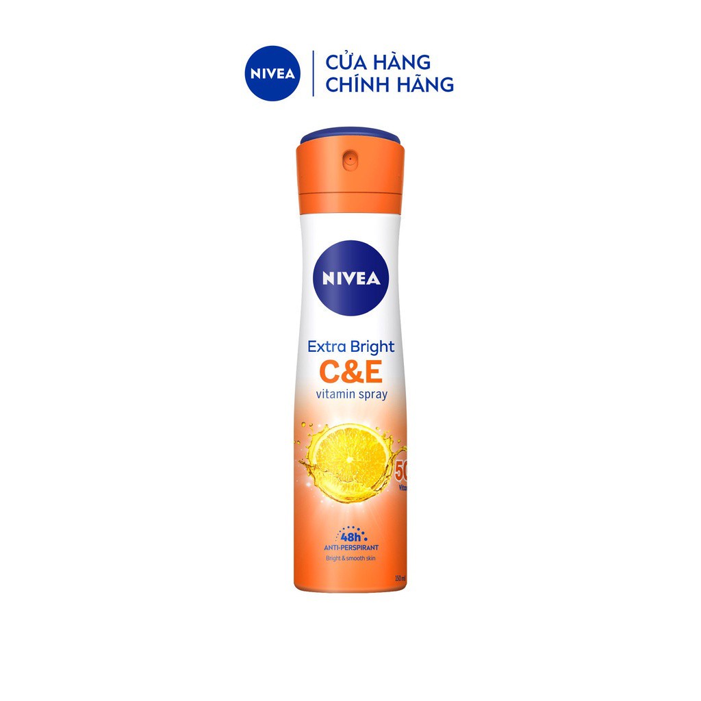 Xịt Ngăn Mùi NIVEA Vitamin C&E Dưỡng Sáng Da | Vitamin C | Vitamin E (50 ml) - 84189