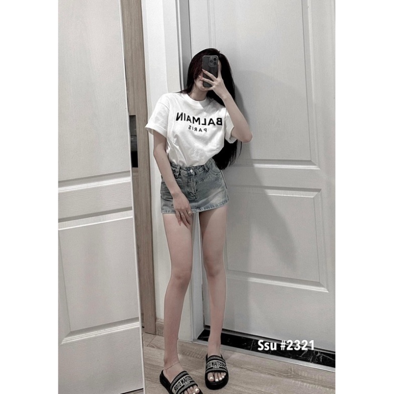 Quần jeans giả váy, chân váy jean ngắn hàng QCL1 cho nàng tự tin dạo phố