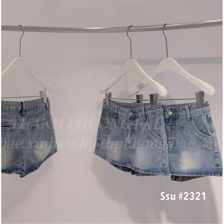 Quần jeans giả váy, chân váy jean ngắn hàng QCL1 cho nàng tự tin dạo phố