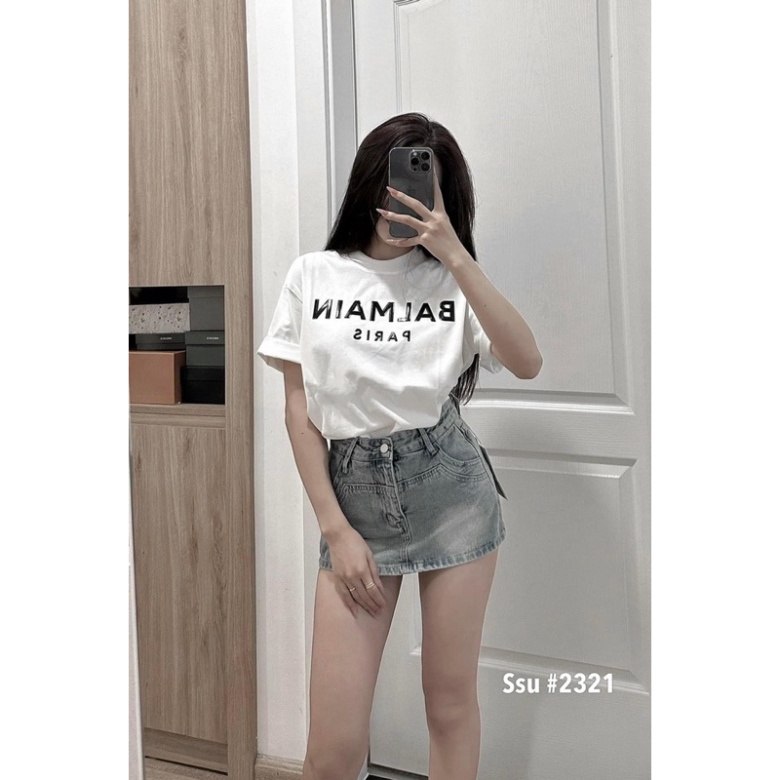 Quần jeans giả váy, chân váy jean ngắn hàng QCL1 cho nàng tự tin dạo phố