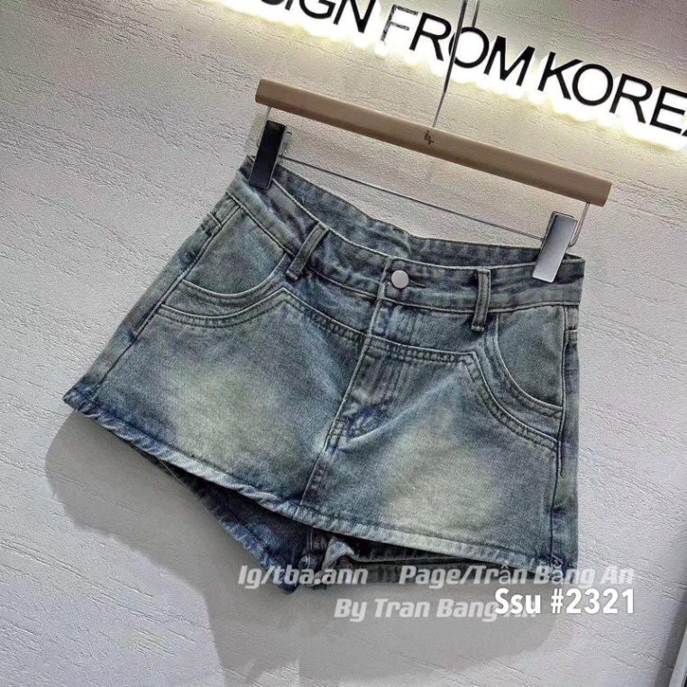 Quần jeans giả váy, chân váy jean ngắn hàng QCL1 cho nàng tự tin dạo phố