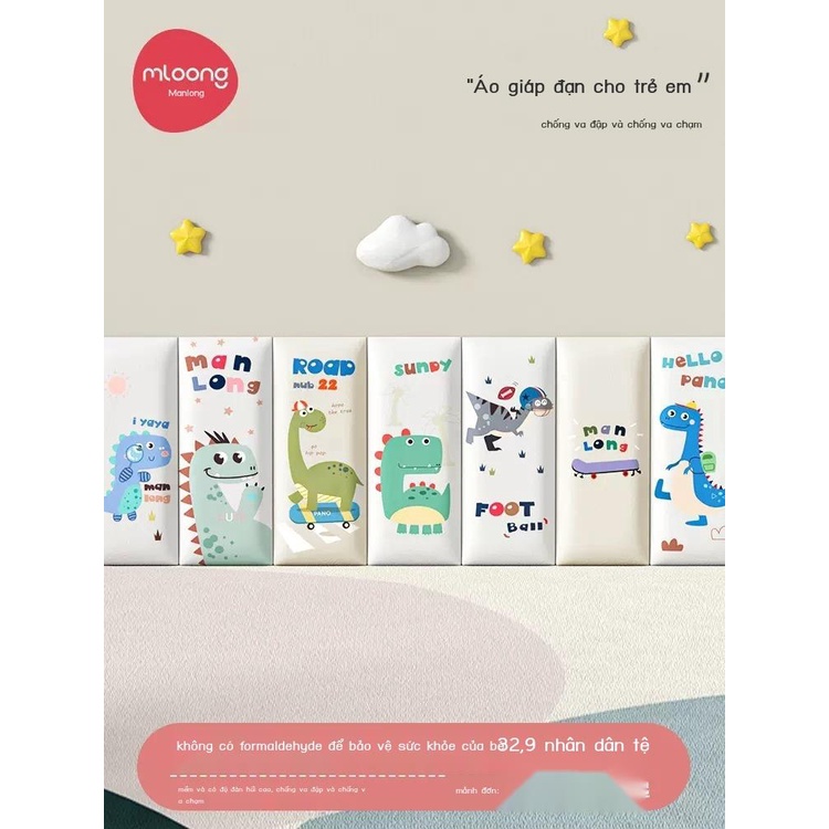 Manlong bé chống va chạm gói mềm dán tường bảo vệ môi trường cho trẻ em dải chống va chạm không độc hại c