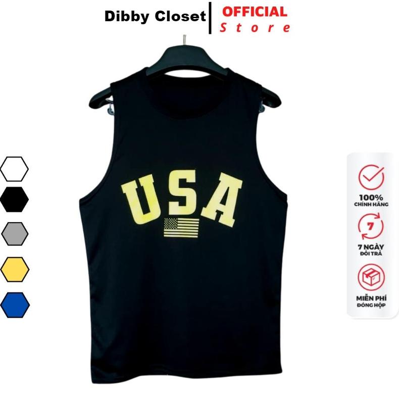 Dibby Closet Áo thun ba lỗ nam chuẩn gym nữ in hình  áo tanktop nam nữ vải lụa cao cấp thoáng mát Dibby Closet