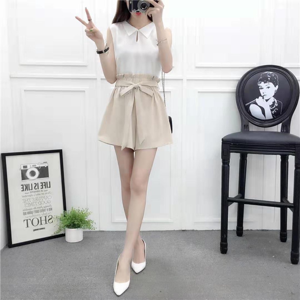 Quần Short Chữ a Lưng Cao Dáng Rộng Phong Cách Thời Trang Mới Mùa Hè Cho Nữ