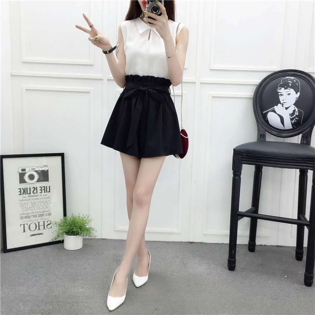 Quần Short Chữ a Lưng Cao Dáng Rộng Phong Cách Thời Trang Mới Mùa Hè Cho Nữ