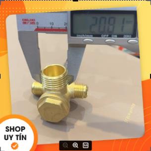 Van1chiều Atemon ren 21/14/14/10mm,4 cổng chia,máynén khí,máybơm hơi không dầu1350/1500/1680/1800W,VAN1C4C