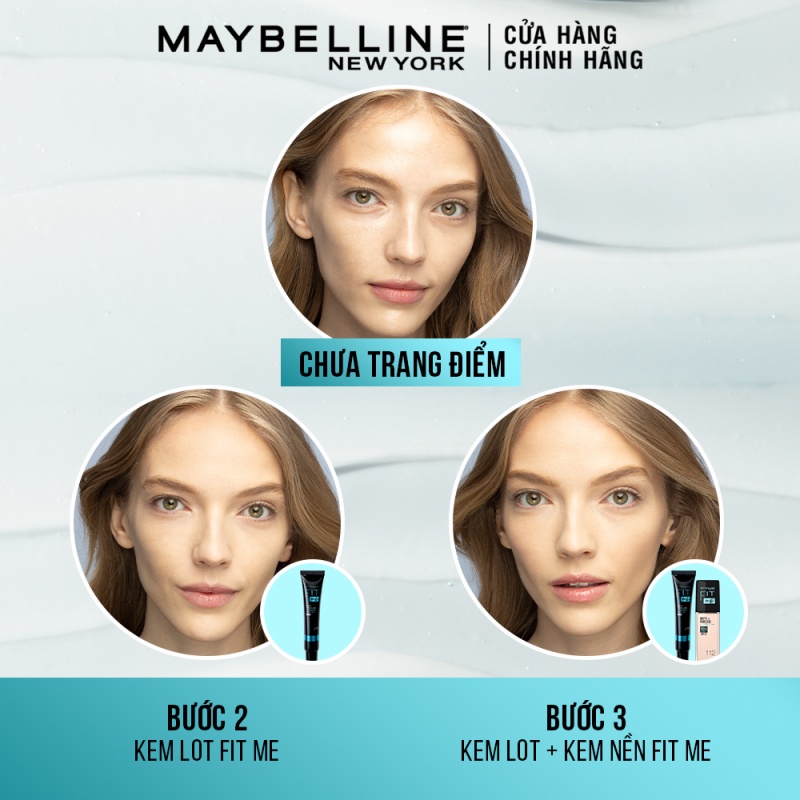 [Bộ trang điểm] Kem nền kiềm dầu chống nắng Fit Me Mịn Lì 30ml + Kem lót ngăn xuống tông Fit Me Primer Maybelline New Yo | BigBuy360 - bigbuy360.vn