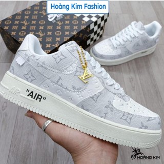 Giày _Nike Air Force 1 Lv xám, giày AF1 xám đế Air bản cao cấp full box bill phụ kiện