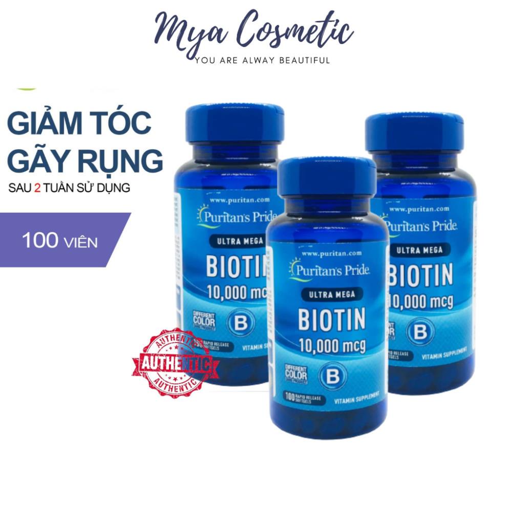 Viên uống mọc tóc, giảm rụng tóc Puritan's Pride Ultra Mega Biotin 10000 mcg 50 viên-100 viên