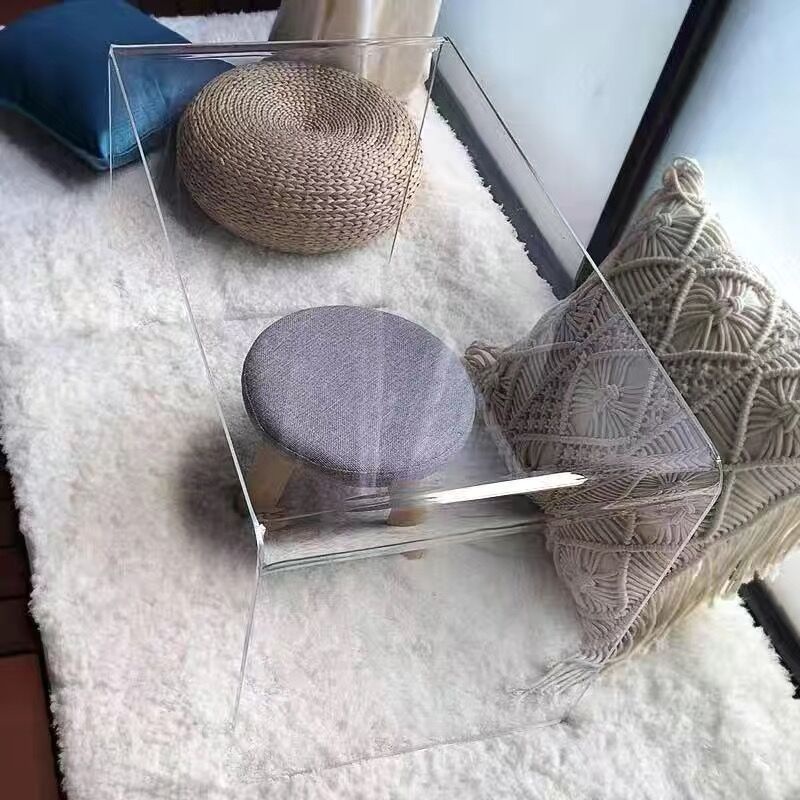 Bàn acrylic trong suốt, bàn thấp phong cách châu Âu, bàn trà cửa sổ nhà