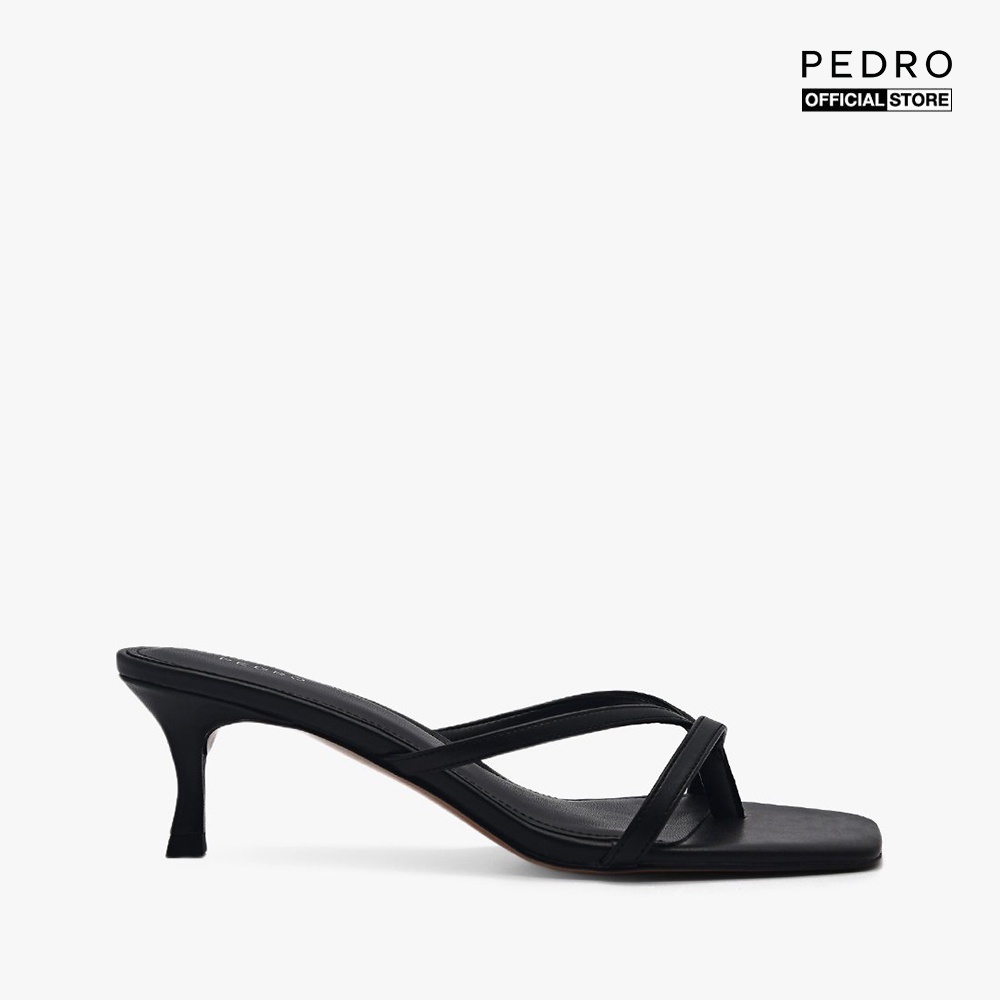 PEDRO - Giày mules cao gót nữ xỏ ngón mũi vuông thời trang PW1-26760049-01