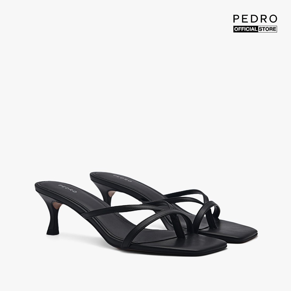 PEDRO - Giày mules cao gót nữ xỏ ngón mũi vuông thời trang PW1-26760049-01