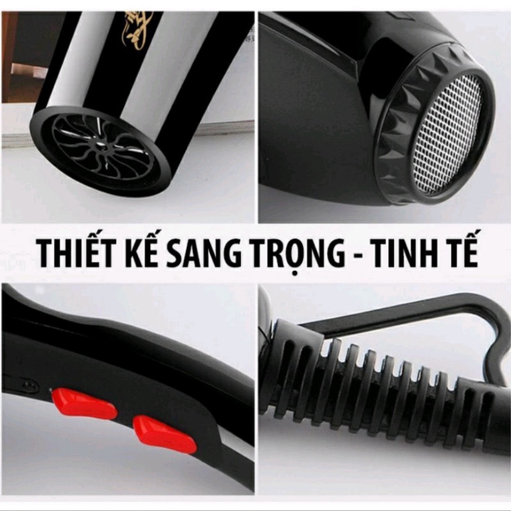 Máy Sấy Tóc 2 Chiều Nóng Lạnh Công Suất Lớn Cao Cấp kèm đầu thổi mạnh RT