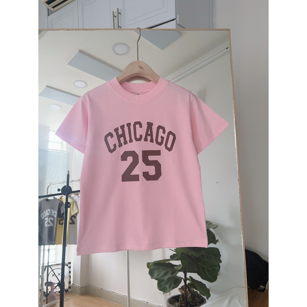ÁO THUN BABY TEE mẫu CHICAGO FORM ÔM có size chất vải Coton 100% chuẩn hàng Local Brand