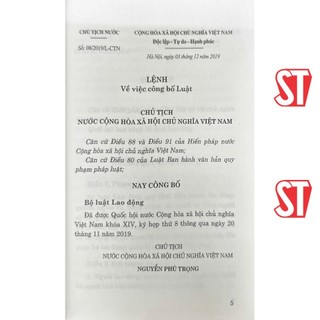 Sách Bộ luật lao động (hiện hành)