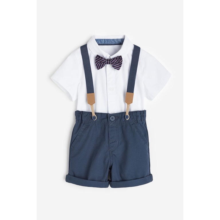 Set quần áo công tử ngắn tay 1144309001 HM H&M_authentic UK